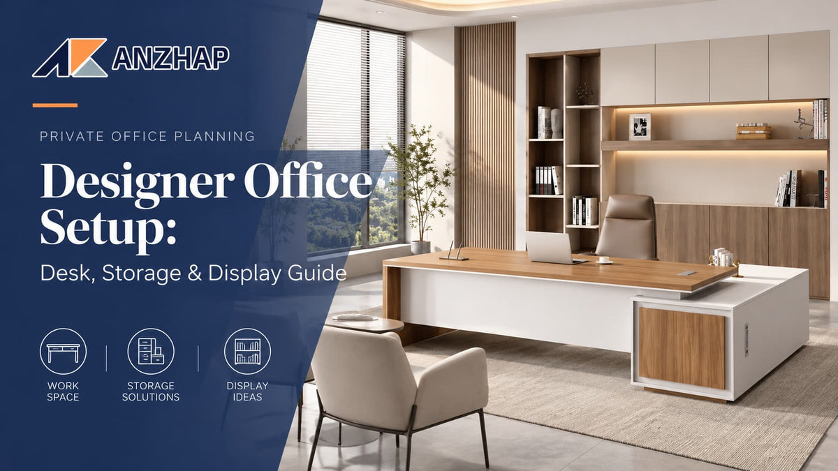 Designer Office Setup: Desk, Storage & Display Guide