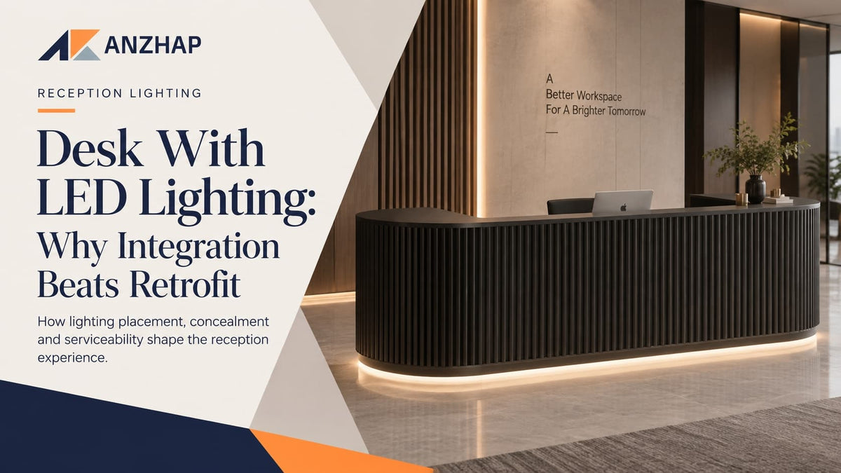 Desk With LED Lighting: Why Integration Beats Retrofit