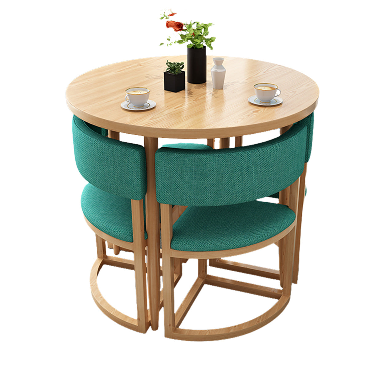 Compact 80cm Office Breakroom Set - Nesting Table and Chairs - ANZHAP JDZH-2021 Main picture14