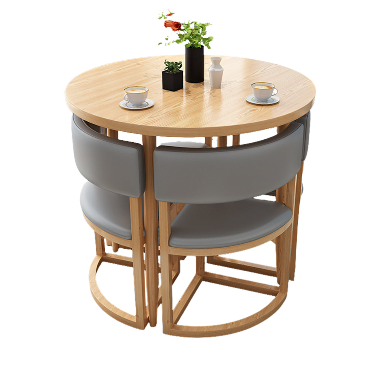 Compact 80cm Office Breakroom Set - Nesting Table and Chairs - ANZHAP JDZH-2021 Main picture 17