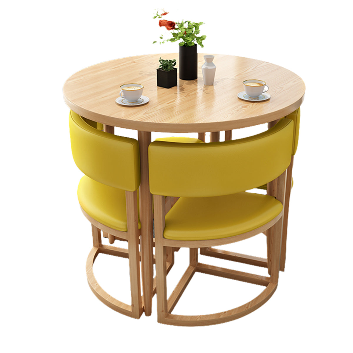 Compact 80cm Office Breakroom Set - Nesting Table and Chairs - ANZHAP JDZH-2021 Main picture 21