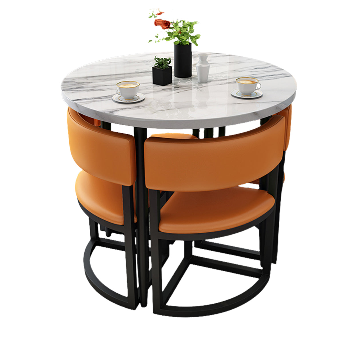 Compact 80cm Office Breakroom Set - Nesting Table and Chairs - ANZHAP JDZH-2021 Main picture 38
