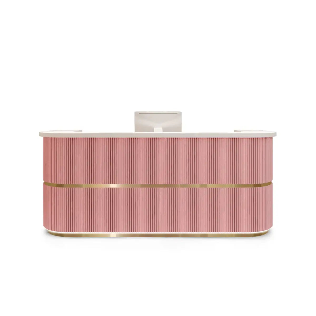 Curved Fluted Welcome Desk for Modern Shops Affordable Luxury Look ANZHAP-JDT-7190-mainpictures 5