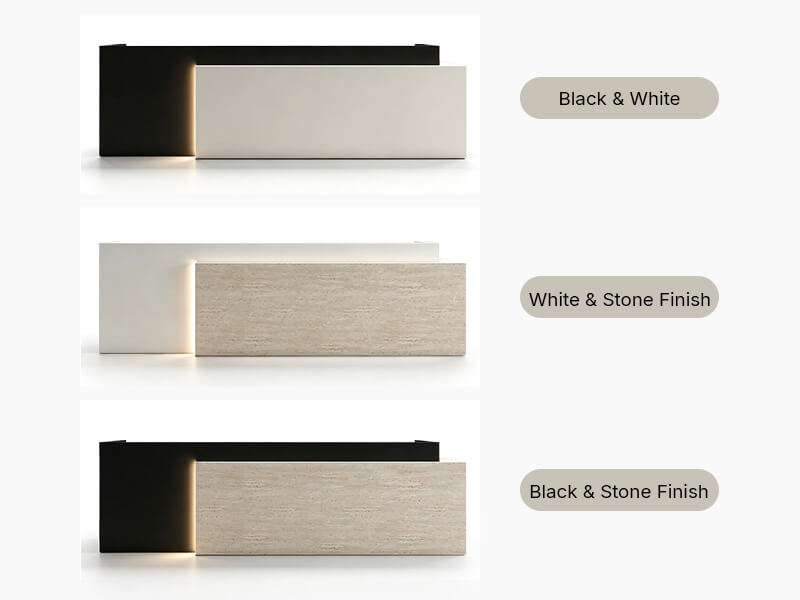 Custom Front Desk for Office Reception Areas - Color Options