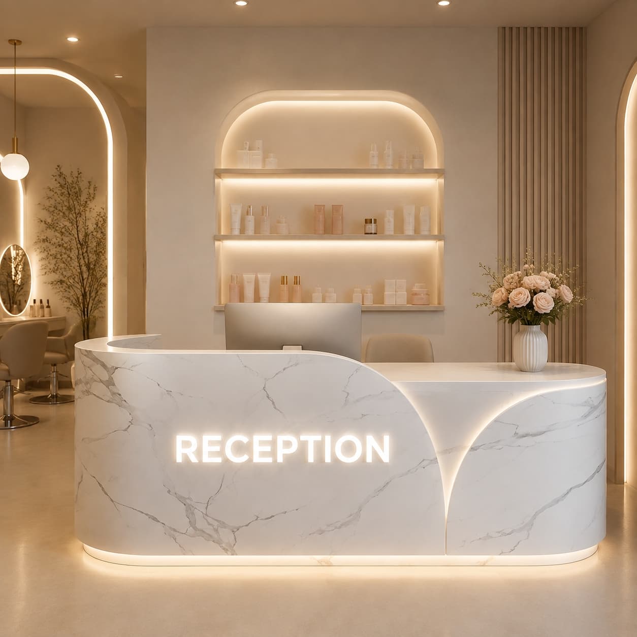 Custom Mini LED Channel Letter Logo for Reception Desk-8