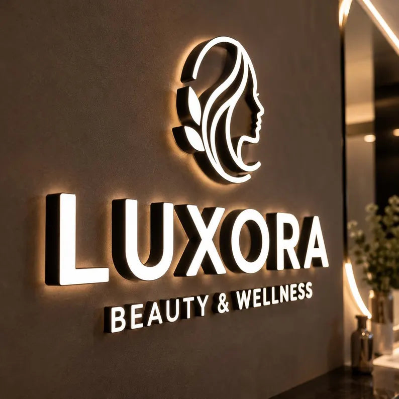 Custom Mini LED Channel Letter Logo for Reception Desk-8