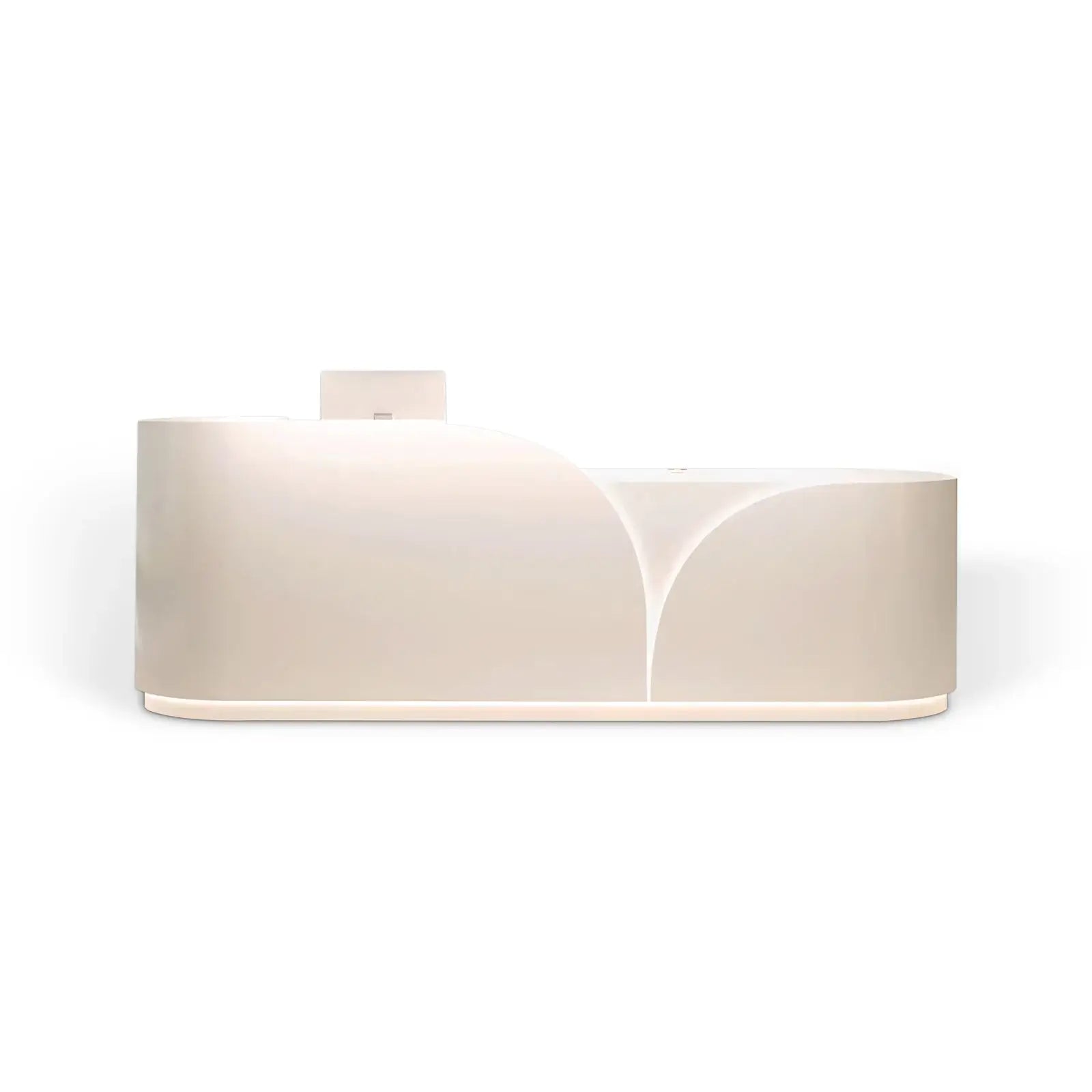 Ergonomic Curved Welcome Desk with LED | Modern Welcome Counter| ANZHAP