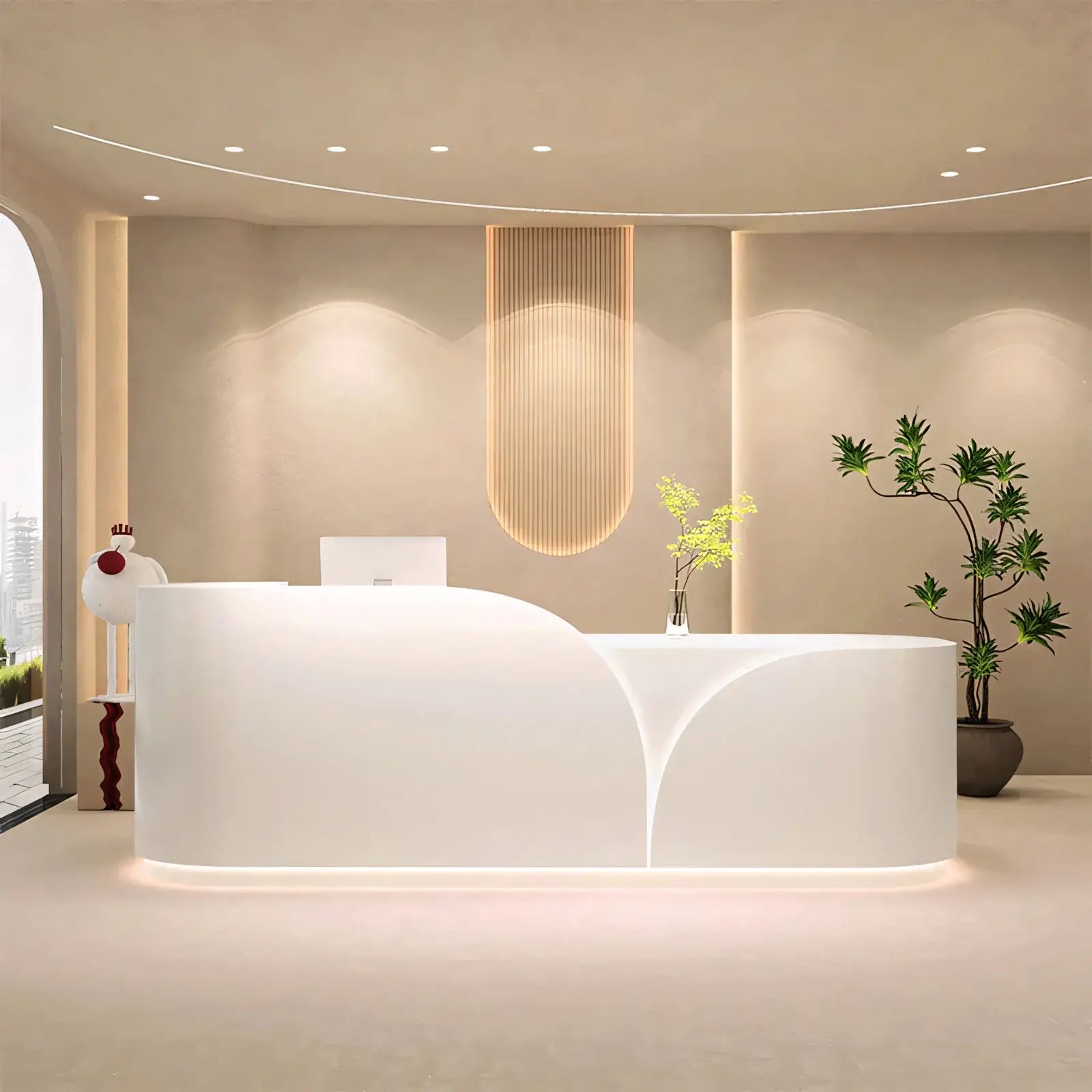 Ergonomic Curved Welcome Desk with LED Modern Welcome Counter ANZHAP-JDT-743-mainpictures 5