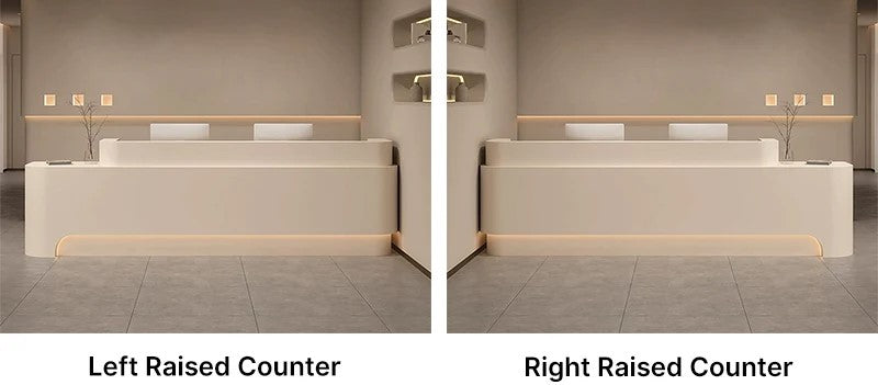 Contemporary Dental Reception Desk with LED Lighting - Style Options