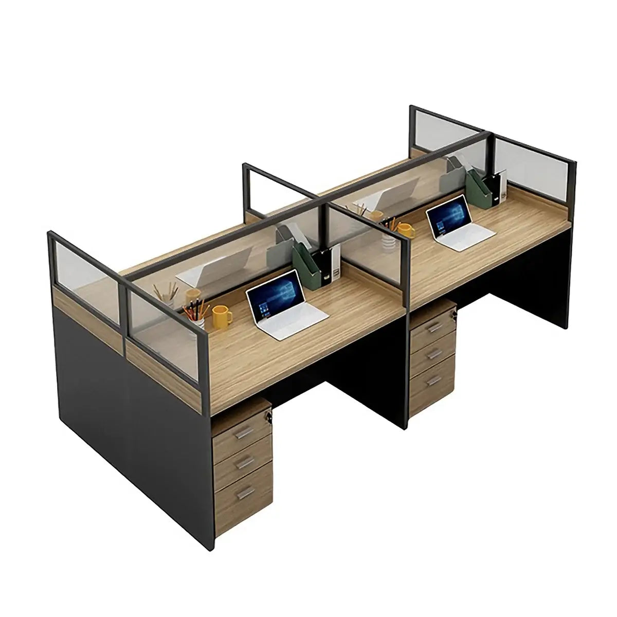 L-Shaped Shared Office Desk - Professional Workstation ANZHAP-YGZ-744-mainpictures 14