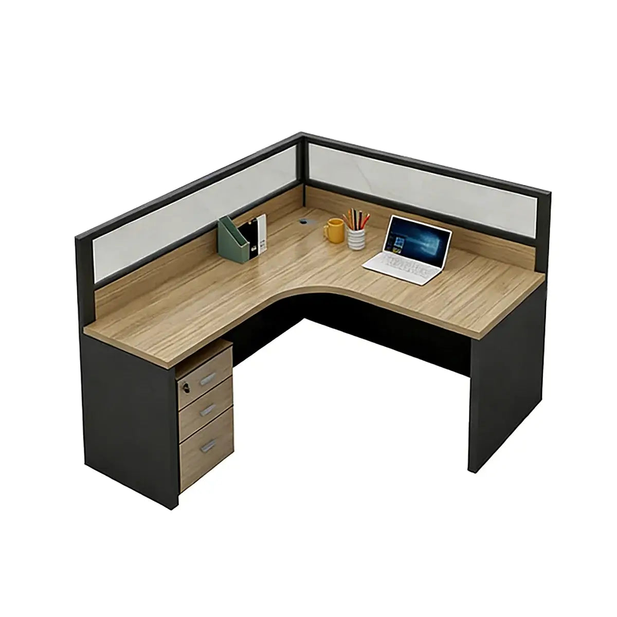 L-Shaped Shared Office Desk - Professional Workstation ANZHAP-YGZ-744-mainpictures 22