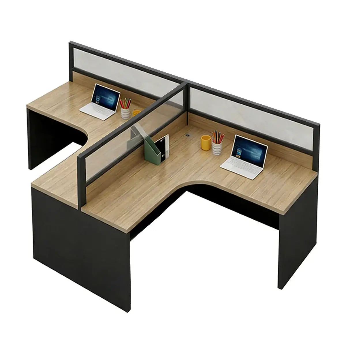 L-Shaped Shared Office Desk - Professional Workstation ANZHAP-YGZ-744-mainpictures 5
