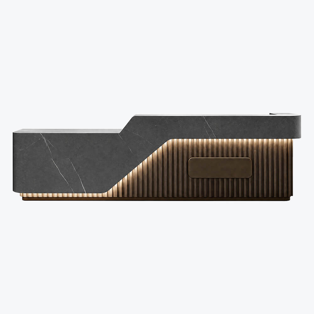 LED Office Welcome Desk with Desk Storage Modern L-Shaped ANZHAP-JDT-2098-main pictures 7