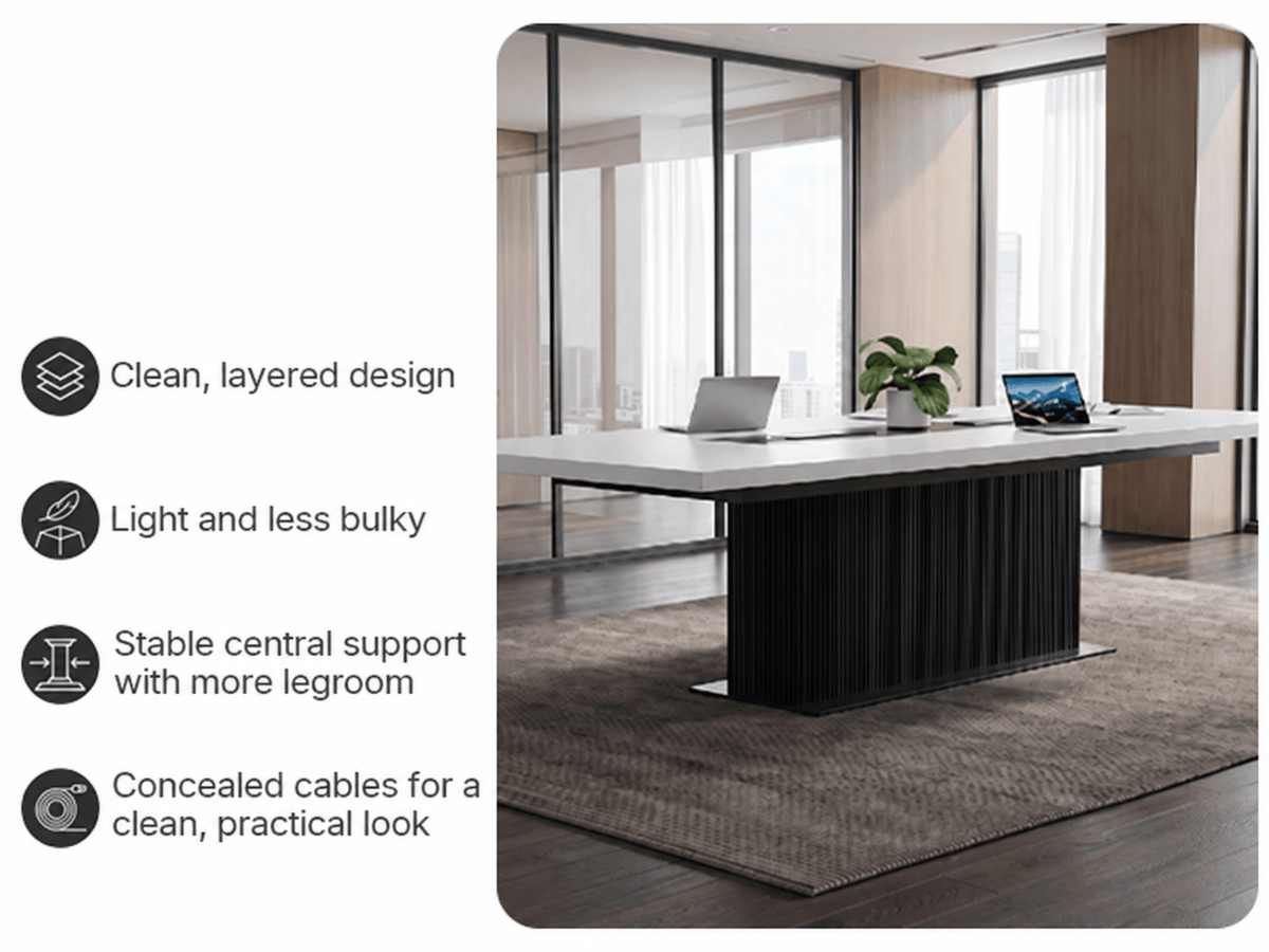 LargeConferenceTablewithPower CableManagement-HYZ-26002-detailedpictures 15