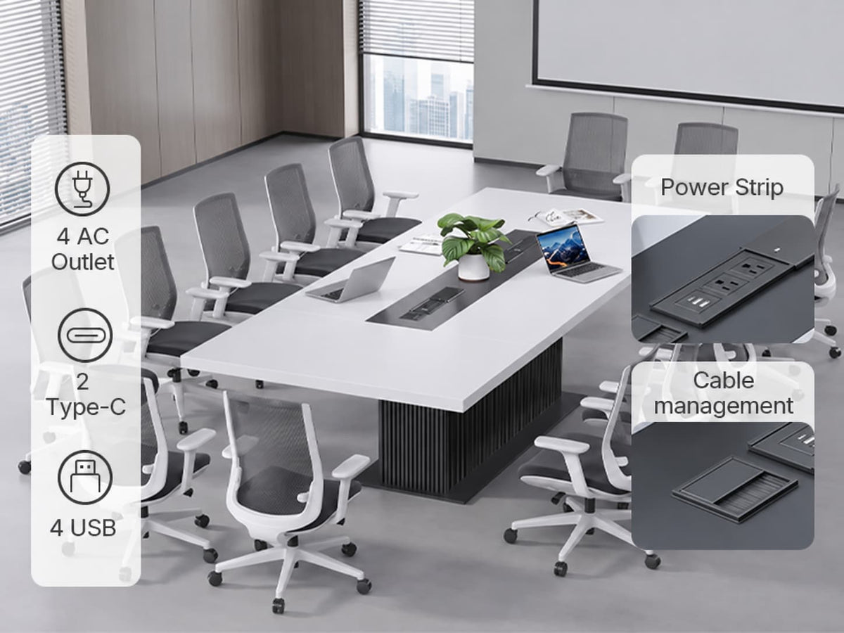 LargeConferenceTablewithPower CableManagement-HYZ-26002-detailedpictures 17