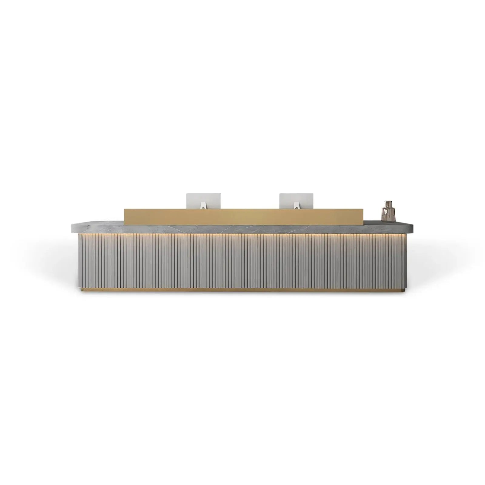 Large Fully Assembled Reception Counter Modern White LED Front Desk ANZHAP- JDT-7162-mainpictures 1