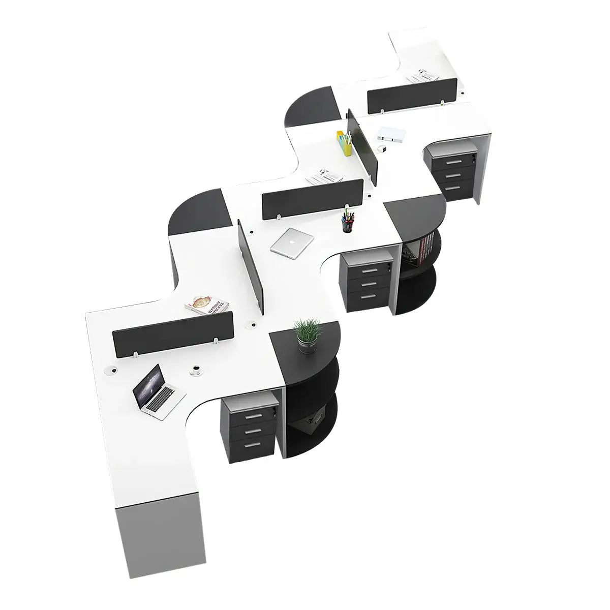 Modern Curved Adjustable Desk - Creative Agency Workstation ANZHAP- BGZ-007-mainpictures 113