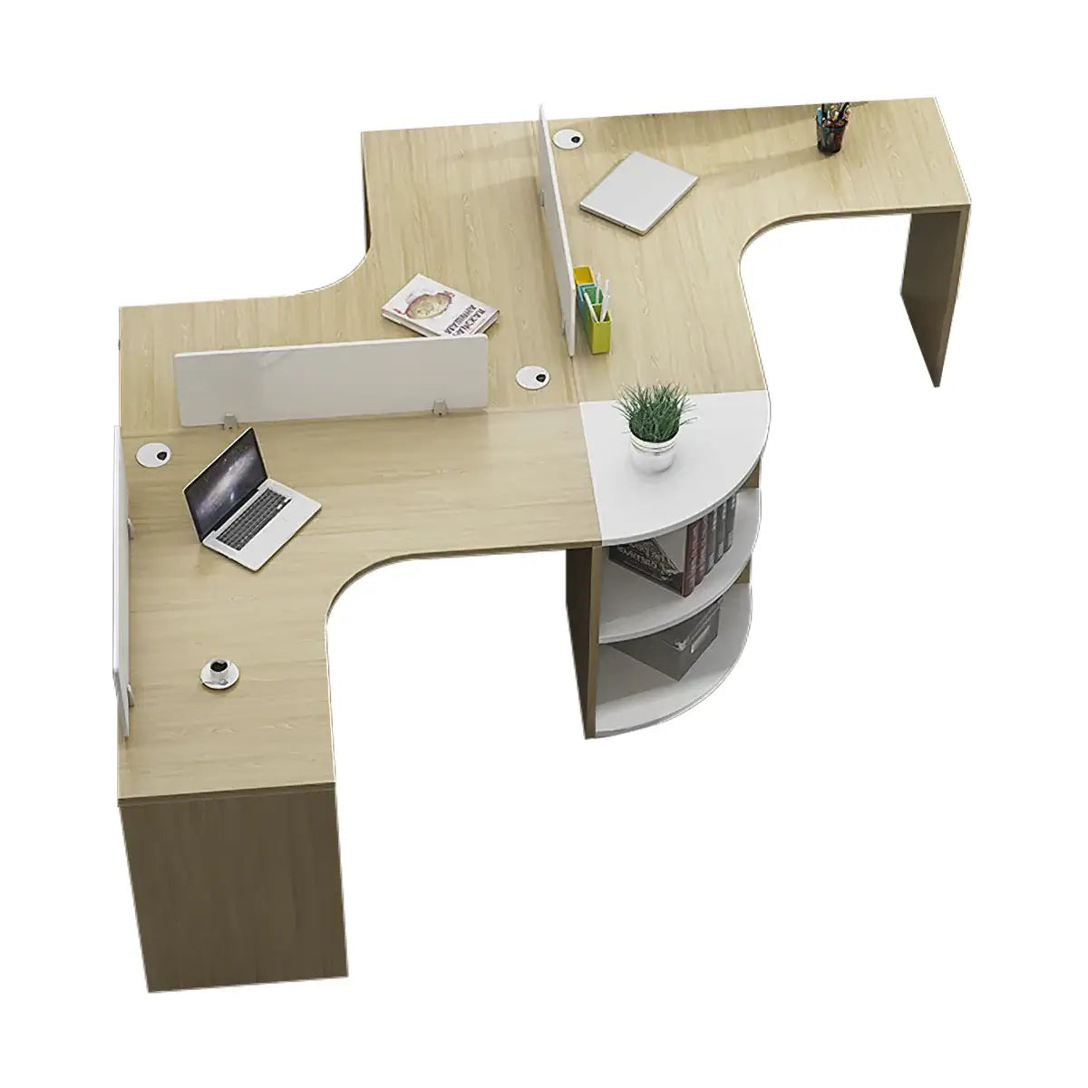 Modern Curved Adjustable Desk - Creative Agency Workstation ANZHAP- BGZ-007-mainpictures 73