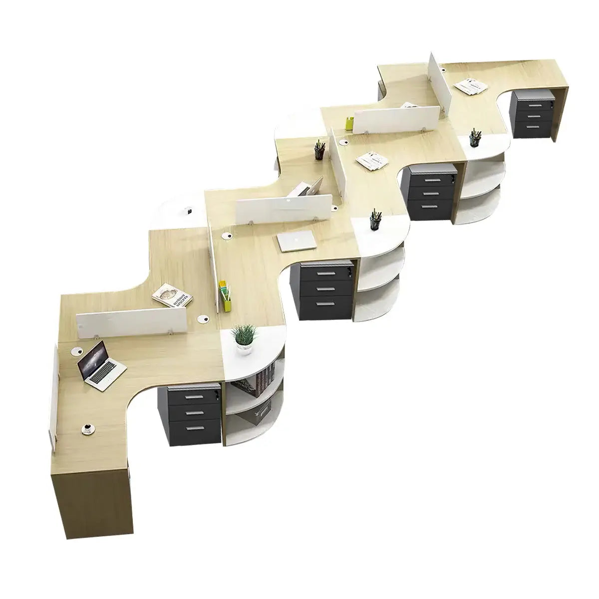 Modern Curved Adjustable Desk - Creative Agency Workstation ANZHAP- BGZ-007-mainpictures 82