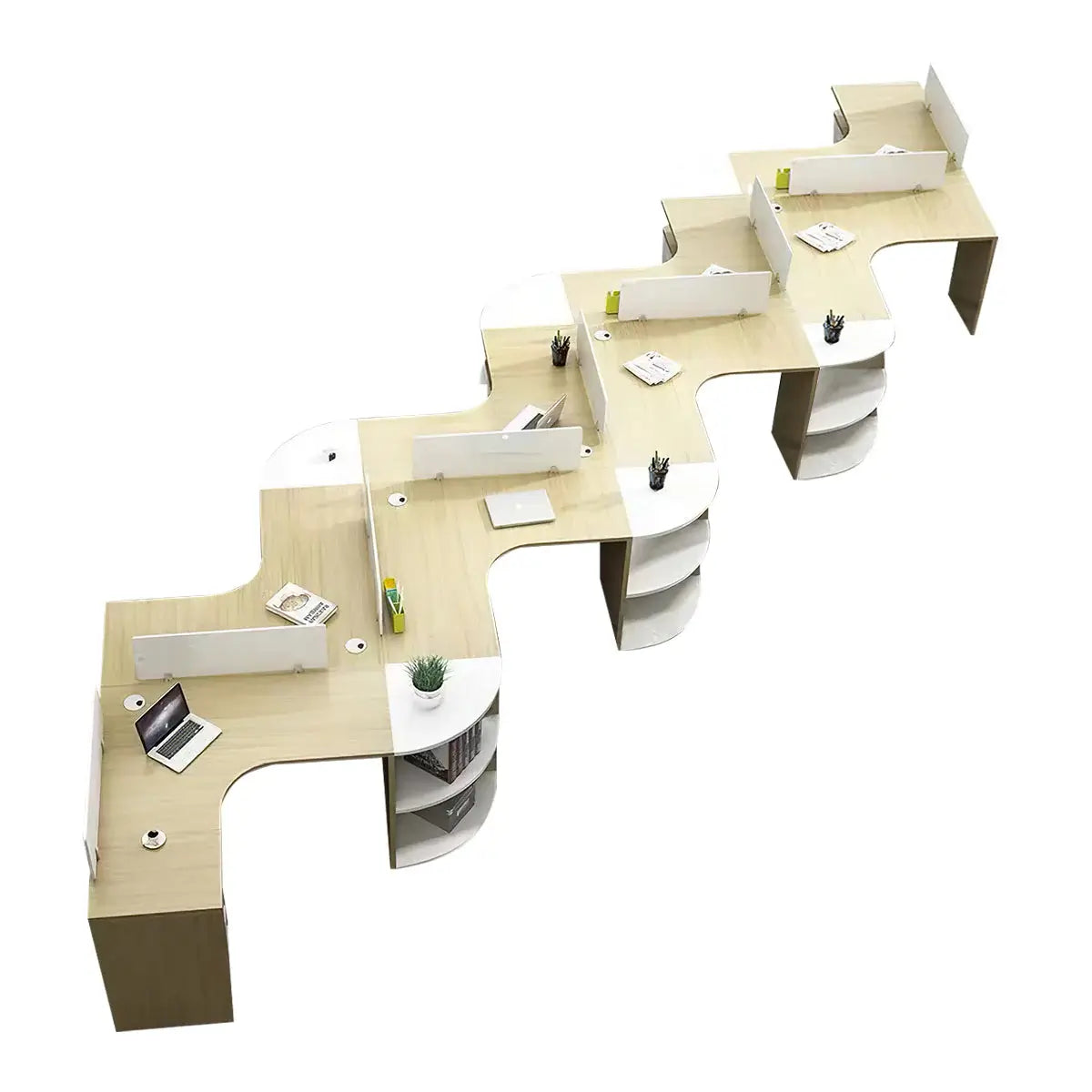 Modern Curved Adjustable Desk - Creative Agency Workstation ANZHAP- BGZ-007-mainpictures 83