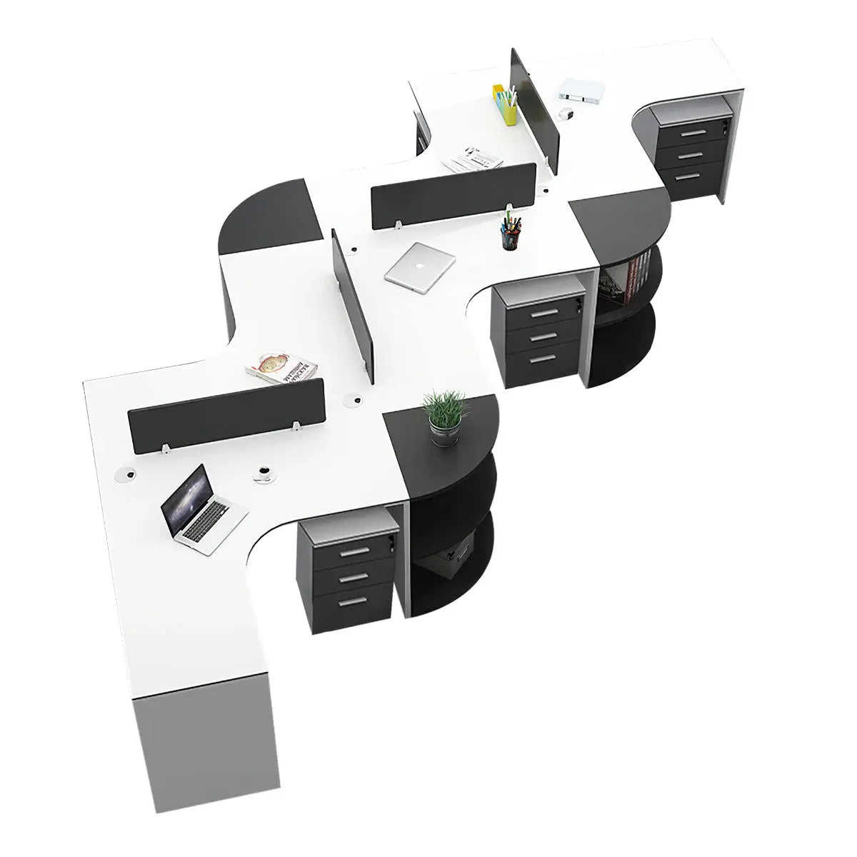 Modern Curved Adjustable Desk - Creative Agency Workstation ANZHAP- BGZ-007-mainpictures 97
