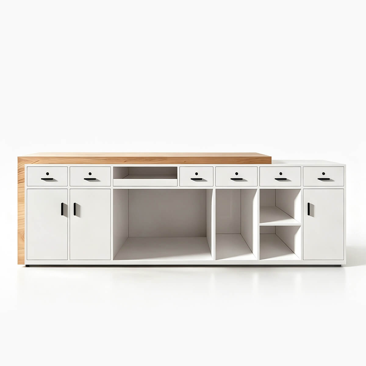 Modern Dual-Tone Reception Counter with Lockable Storage-JDT-2357-mainpictures 14