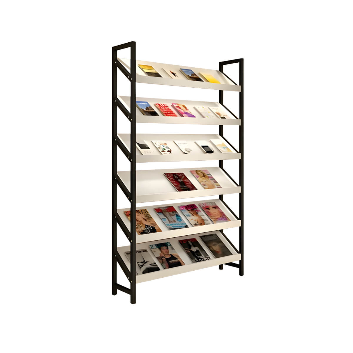 Modern Freestanding Display Shelf and Office Bookcase - ANZHAP ZZJ-008 Main picture 3