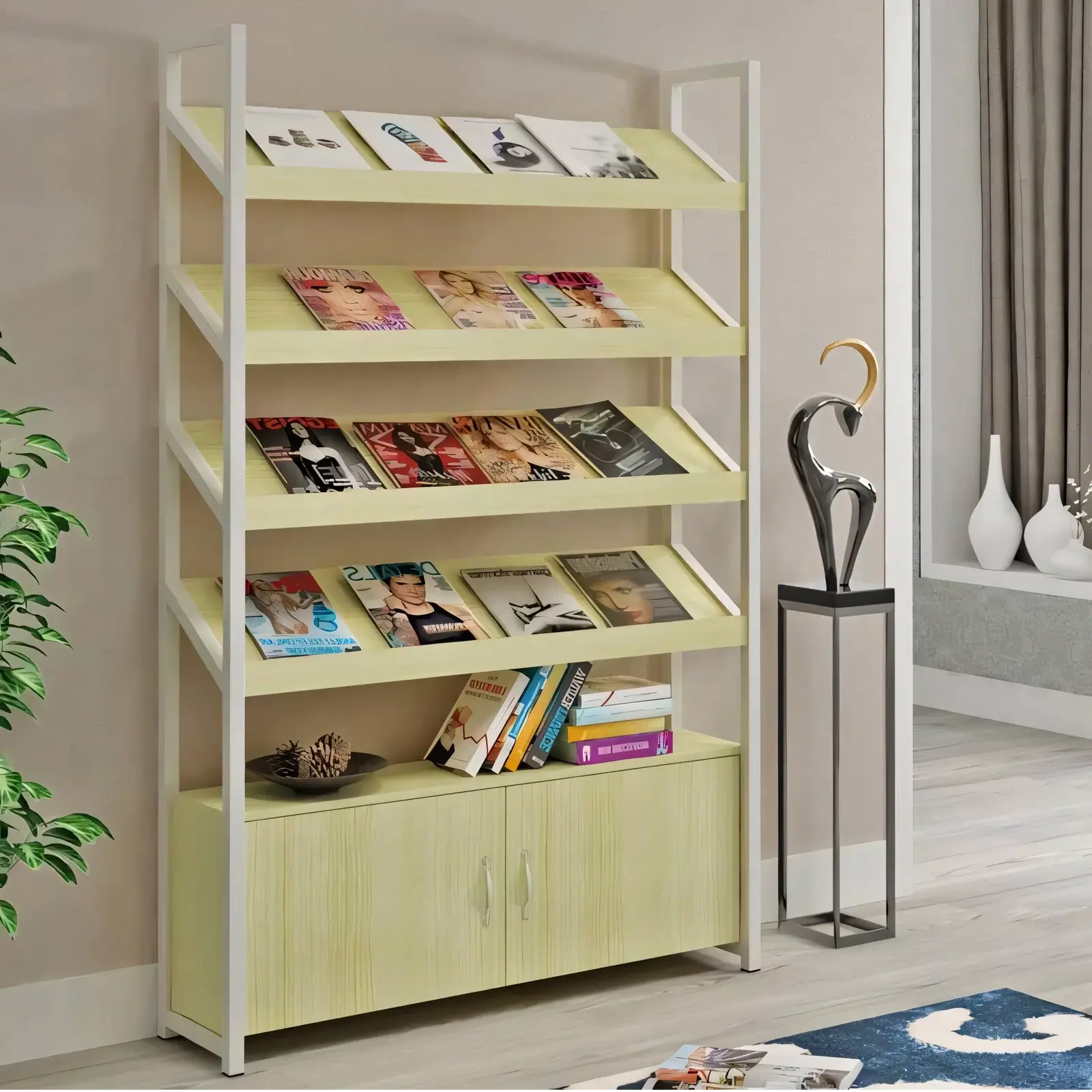 Modern Freestanding Display Shelf and Office Bookcase - ANZHAP ZZJ-008 Mainpictures 5