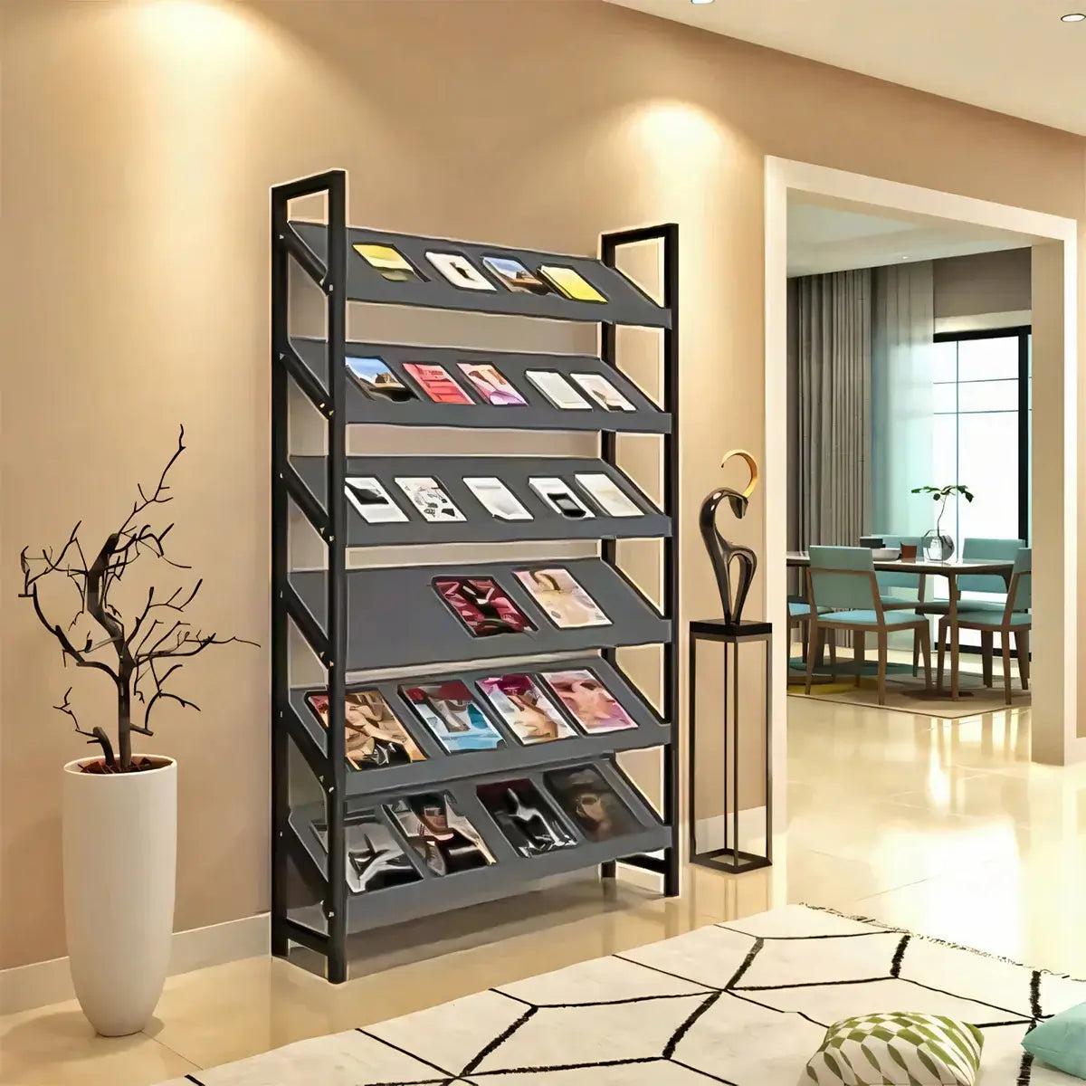 Modern Freestanding Display Shelf and Office Bookcase - ANZHAP ZZJ-008 Mainpictures 6