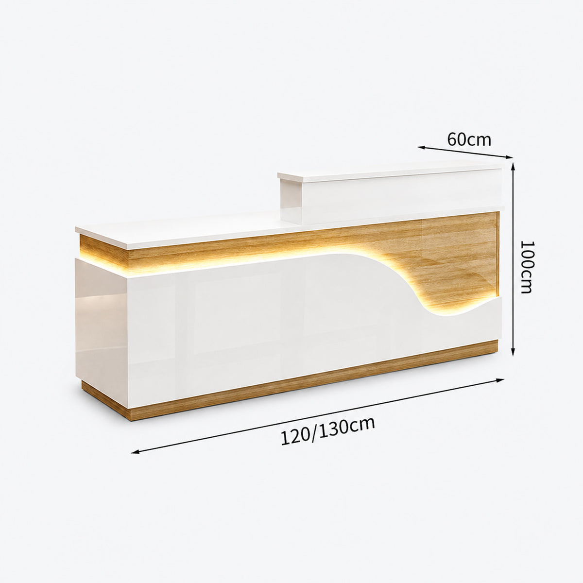 Modern Front Desk for Professional Reception & Office Spaces - Dimensions