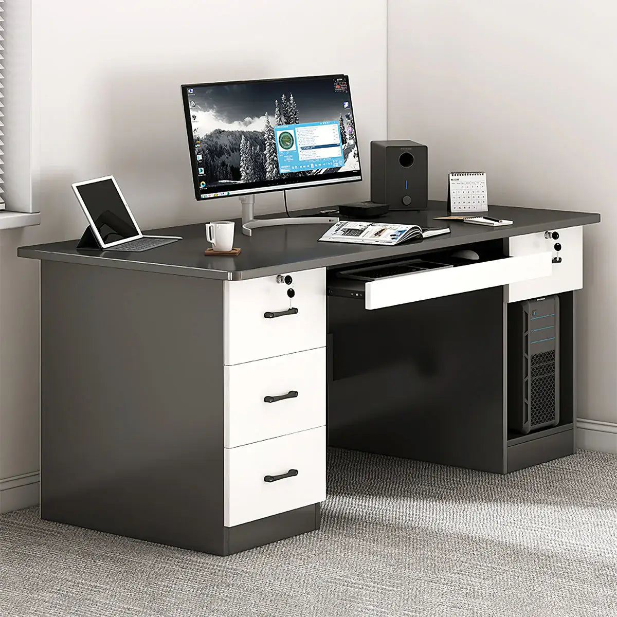 Modern Home Office Desk - Professional Writing Desk ANZHAP-BGZ-2022-mainpictures 10