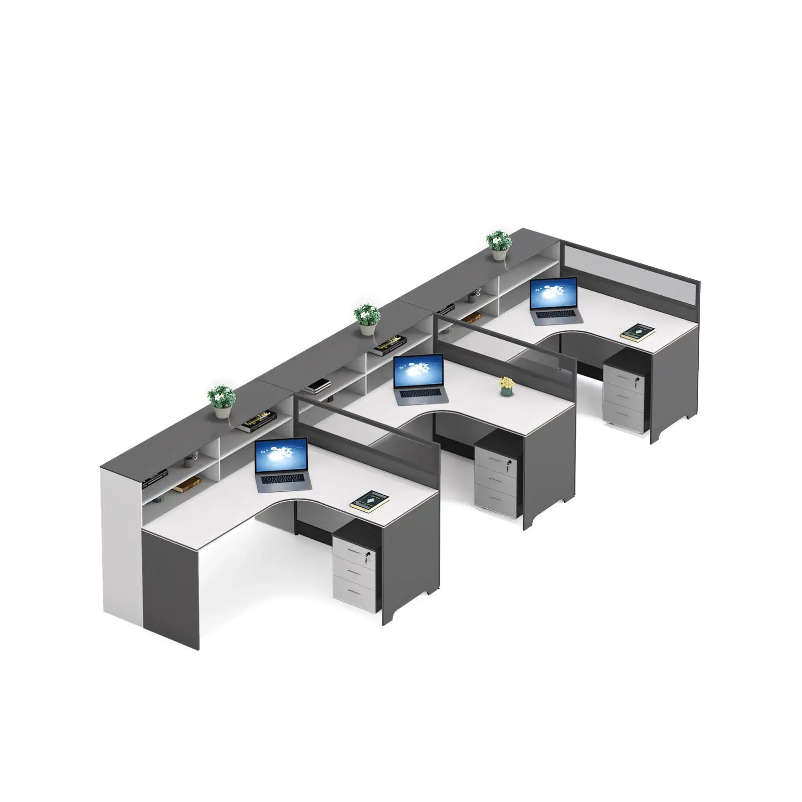 Modern L-Shaped Desk - Corner Workstation with Storage ANZHAP-YGZ-734-mainpictures 9