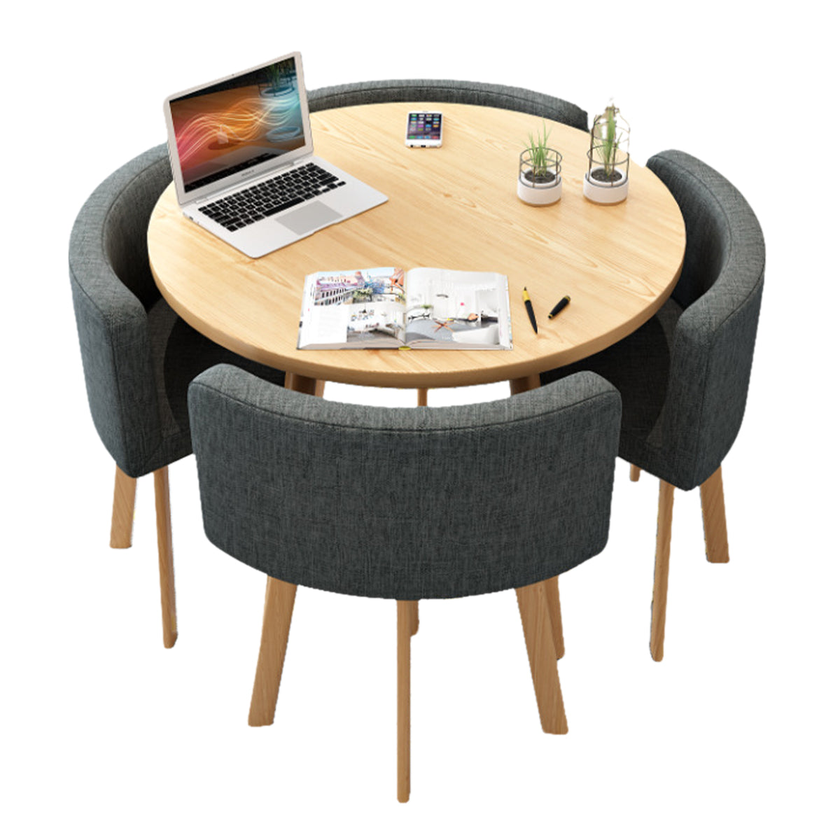 Modern Nesting Table and Chairs for Boutique Office Breakrooms - ANZHAP JDZH-009 Main picture