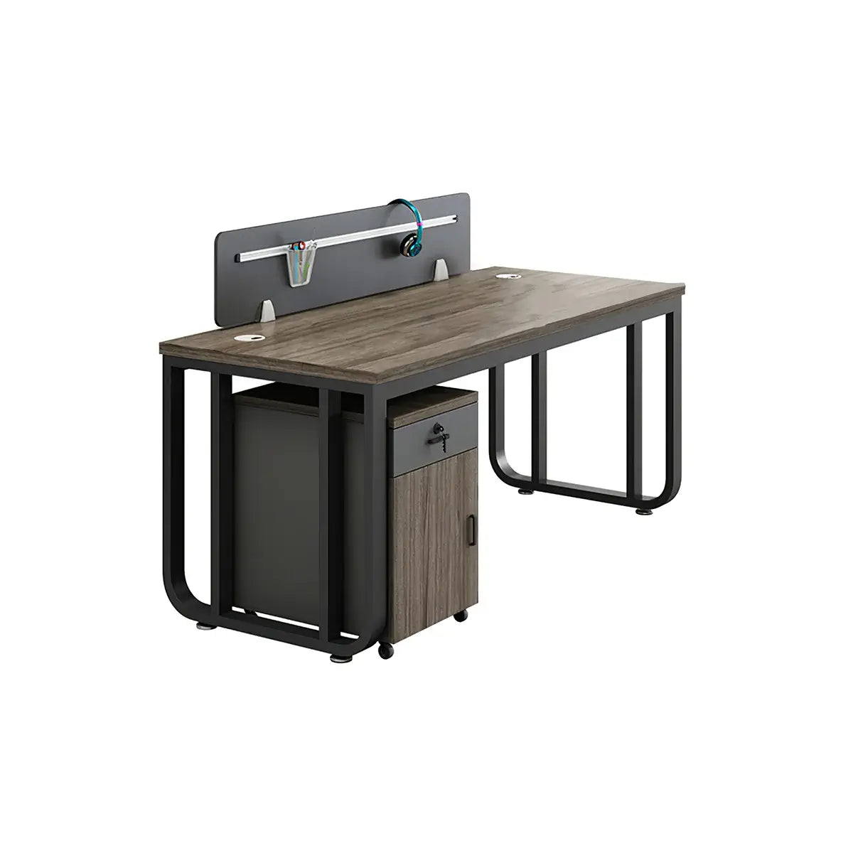 Modern Oak Office Table - Aesthetic Minimalist PC Desk ANZHAP-YGZ-1088-mainpictures 46