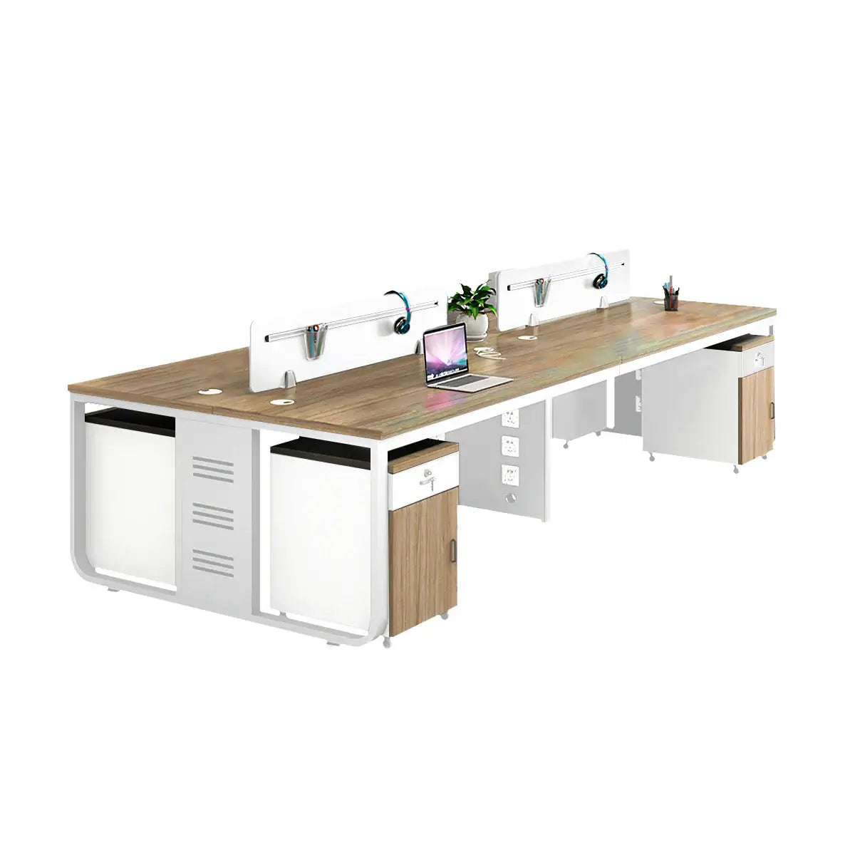 Modern Oak Office Table - Aesthetic Minimalist PC Desk ANZHAP-YGZ-1088-mainpictures 48