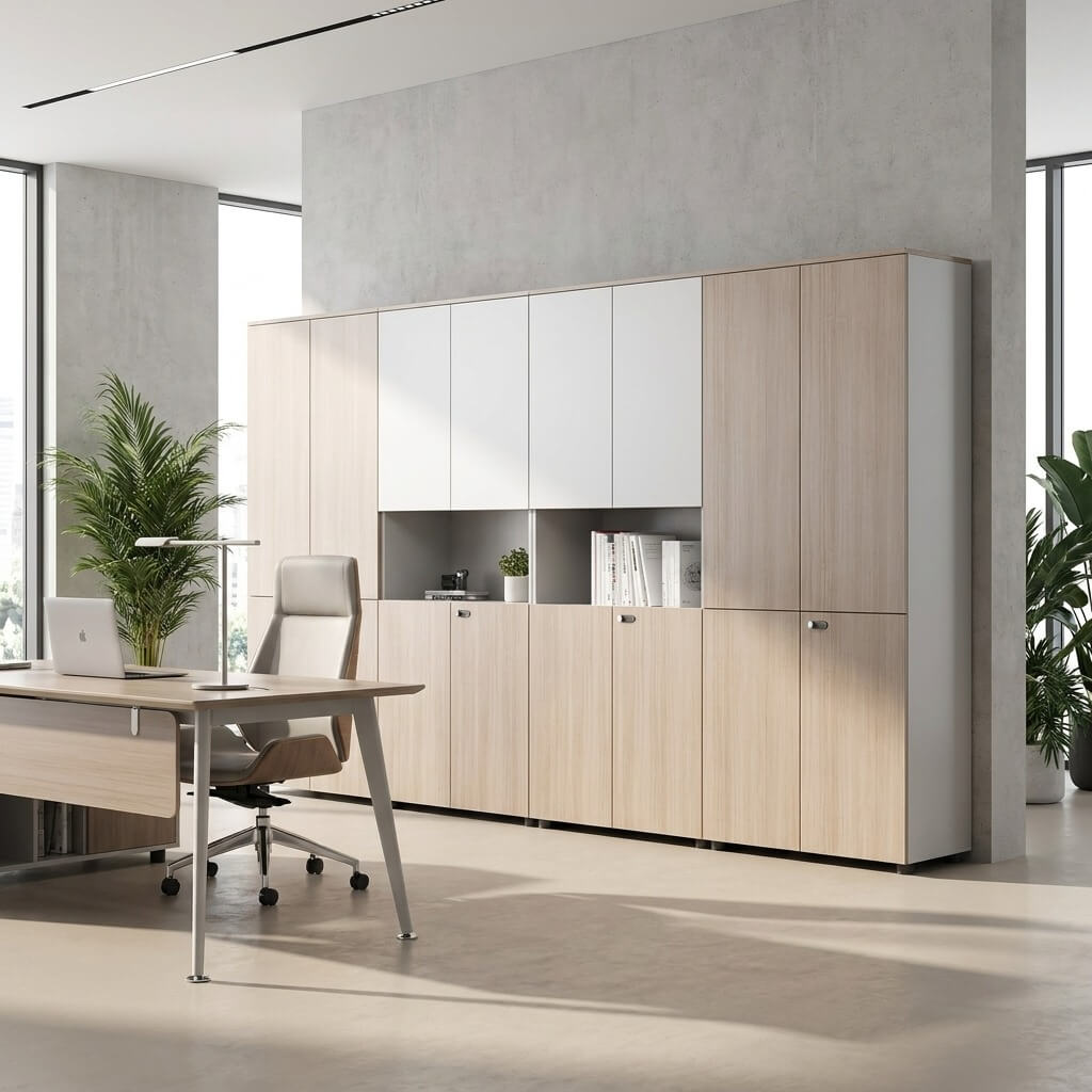 Modern Office Bookcase Wooden Storage Cabinet ANZHAP-WJG-731-mainpictures 1