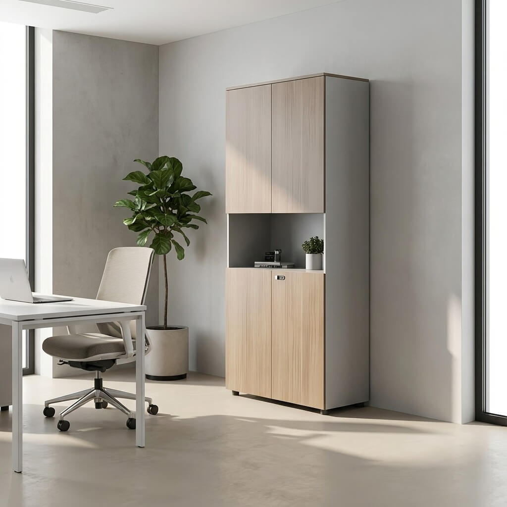 Modern Office Bookcase Wooden Storage Cabinet ANZHAP-WJG-731-mainpictures 4