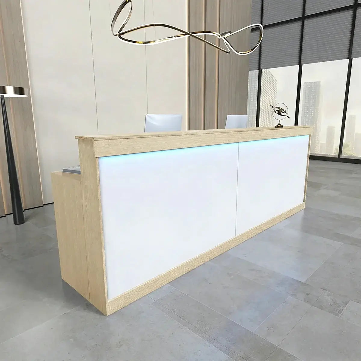 Modern Reception Desk with LED Lockable Drawer Clinic Salon ANZHAP-JDT-2214-mainpictures 3