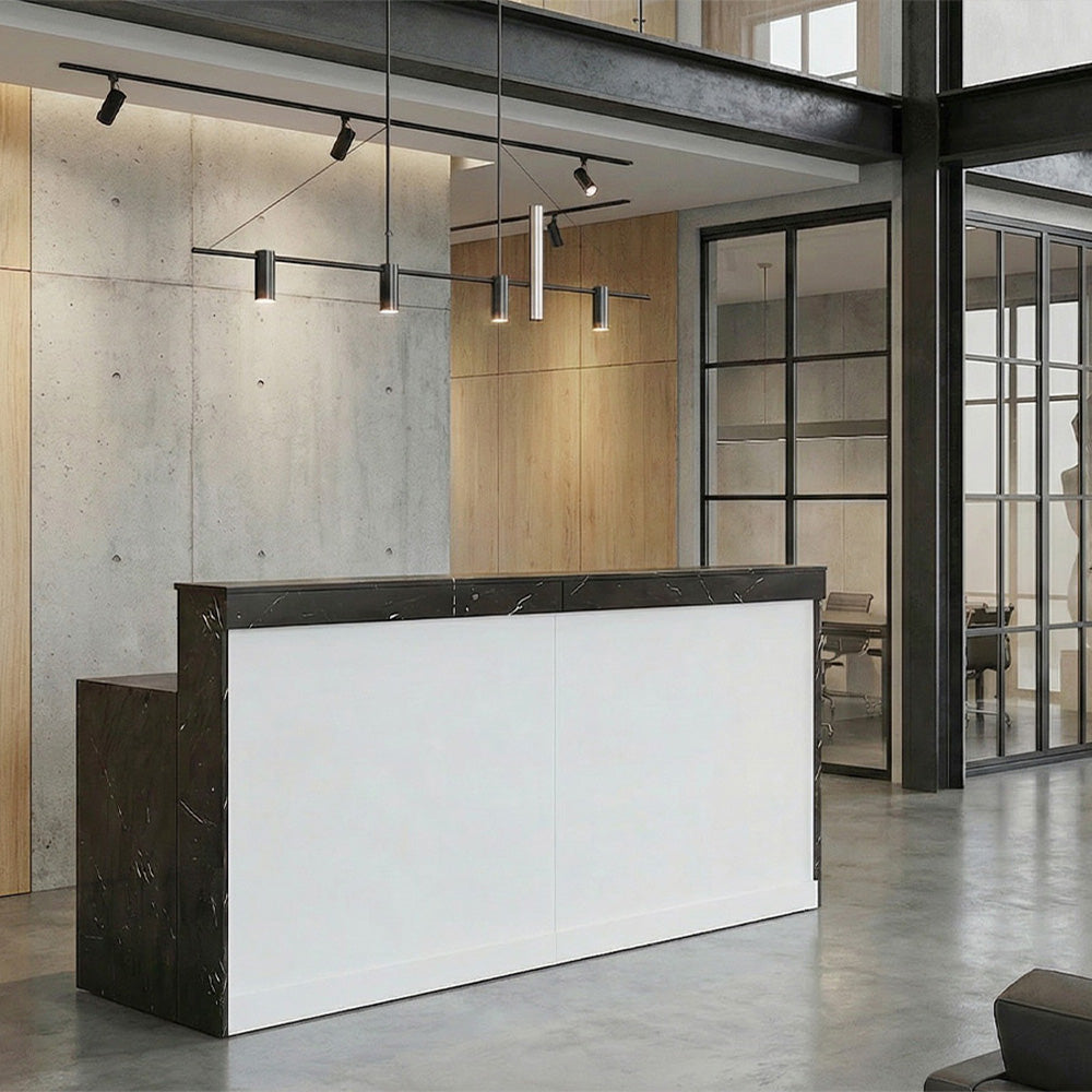 Modern Reception Desk with LED Lockable Drawer Clinic Salon ANZHAP-mainimage 1 JDT-2214
