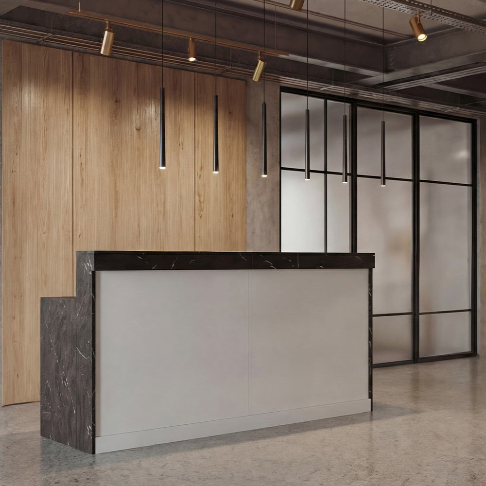 Modern Reception Desk with LED Lockable Drawer Clinic Salon ANZHAP-mainimage 3 JDT-2214