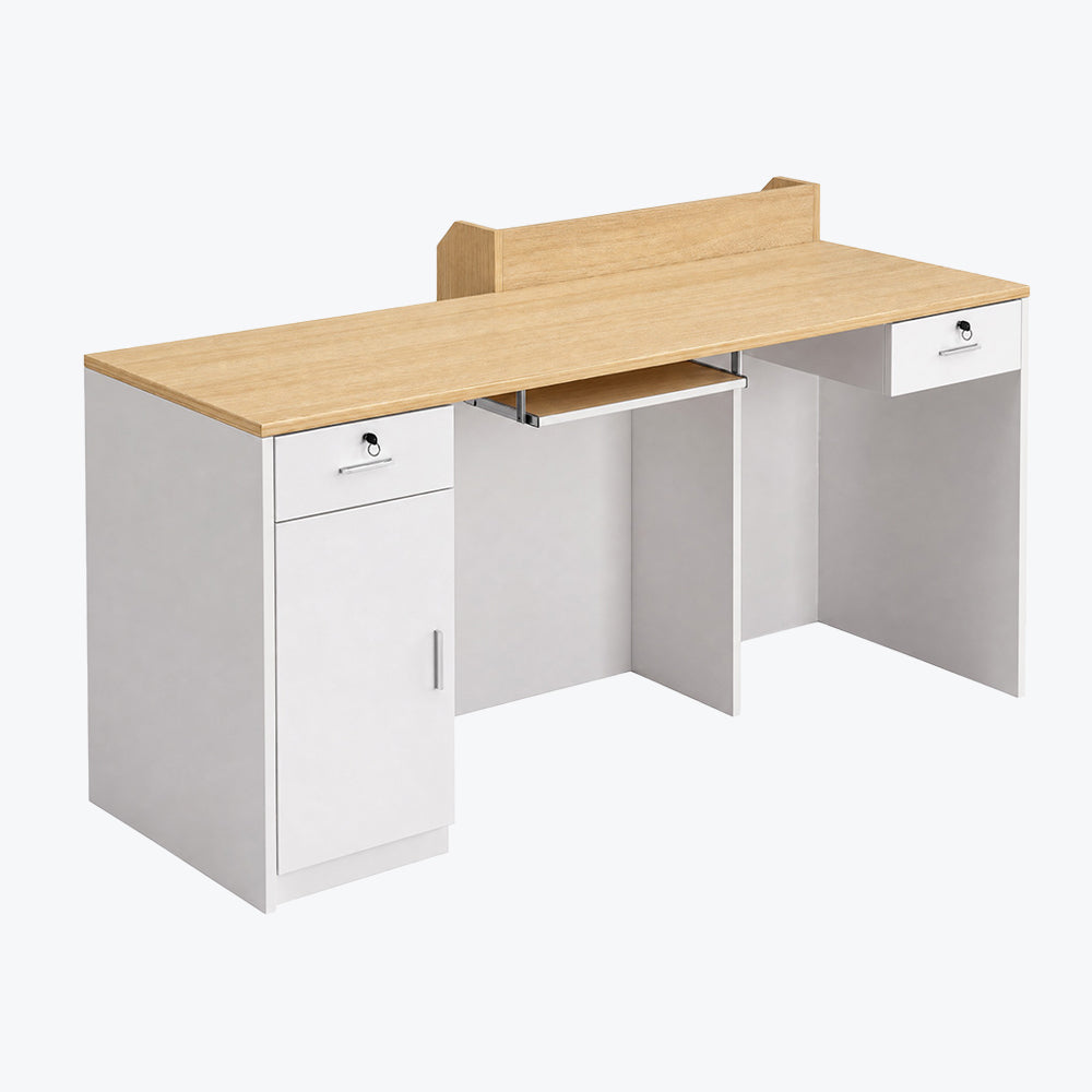 Modern Retail Checkout Counter with Display Shelf Affordable Sales Desk ANZHAP-JDT-2043-main pictures