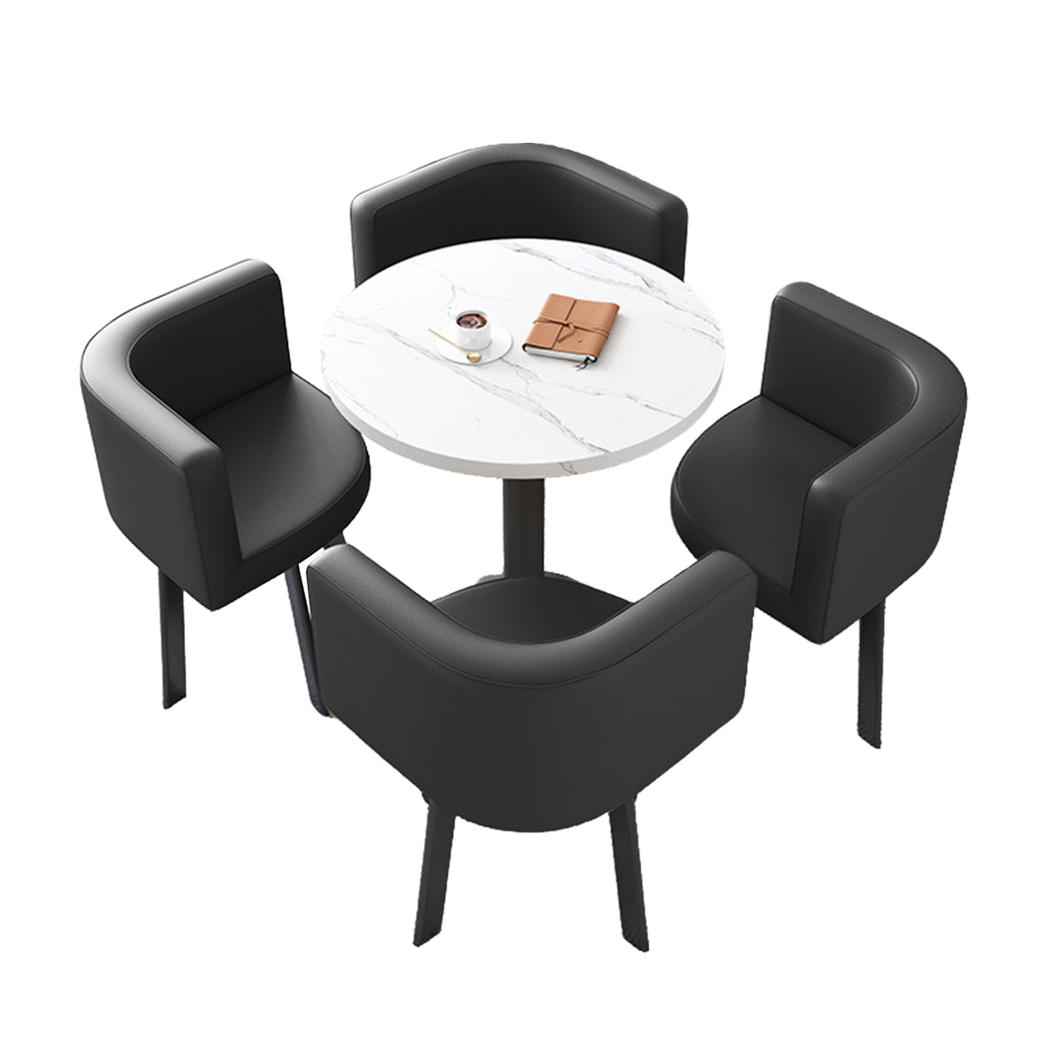 Modern Round Nesting Table and 4 Chairs Set for Office Cafes - ANZHAP JDZH-2022 Main picture 02