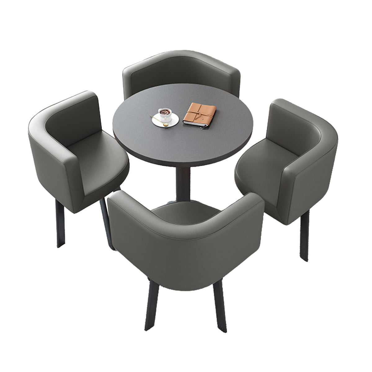 Modern Round Nesting Table and 4 Chairs Set for Office Cafes - ANZHAP JDZH-2022 Main picture 09