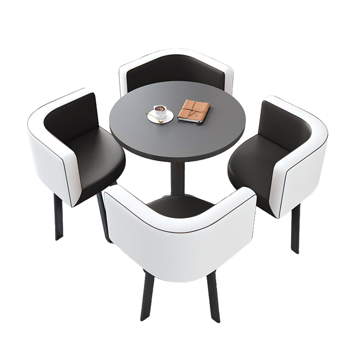 Modern Round Nesting Table and 4 Chairs Set for Office Cafes - ANZHAP JDZH-2022 Main picture 16
