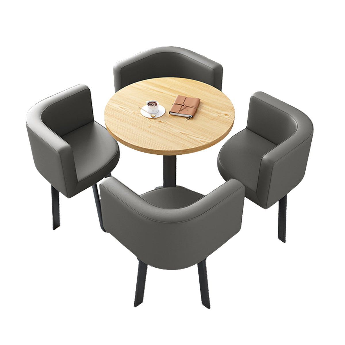 Modern Round Nesting Table and 4 Chairs Set for Office Cafes - ANZHAP JDZH-2022 Main picture 31