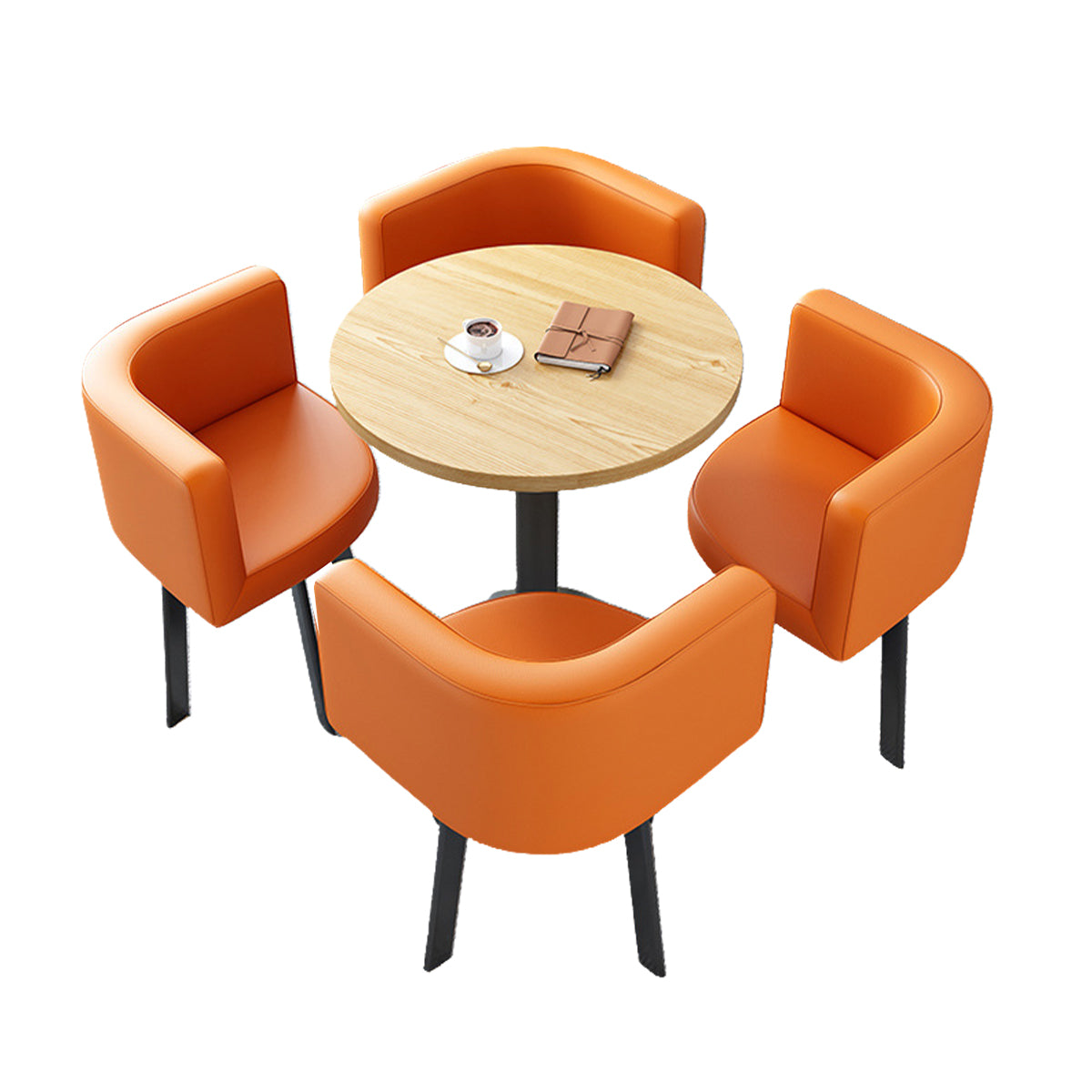 Modern Round Nesting Table and 4 Chairs Set for Office Cafes - ANZHAP JDZH-2022 Main picture 32