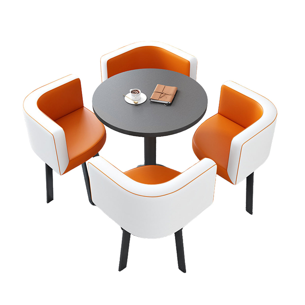 Modern Round Nesting Table and 4 Chairs Set for Office Cafes - ANZHAP JDZH-2022 Main picture 58