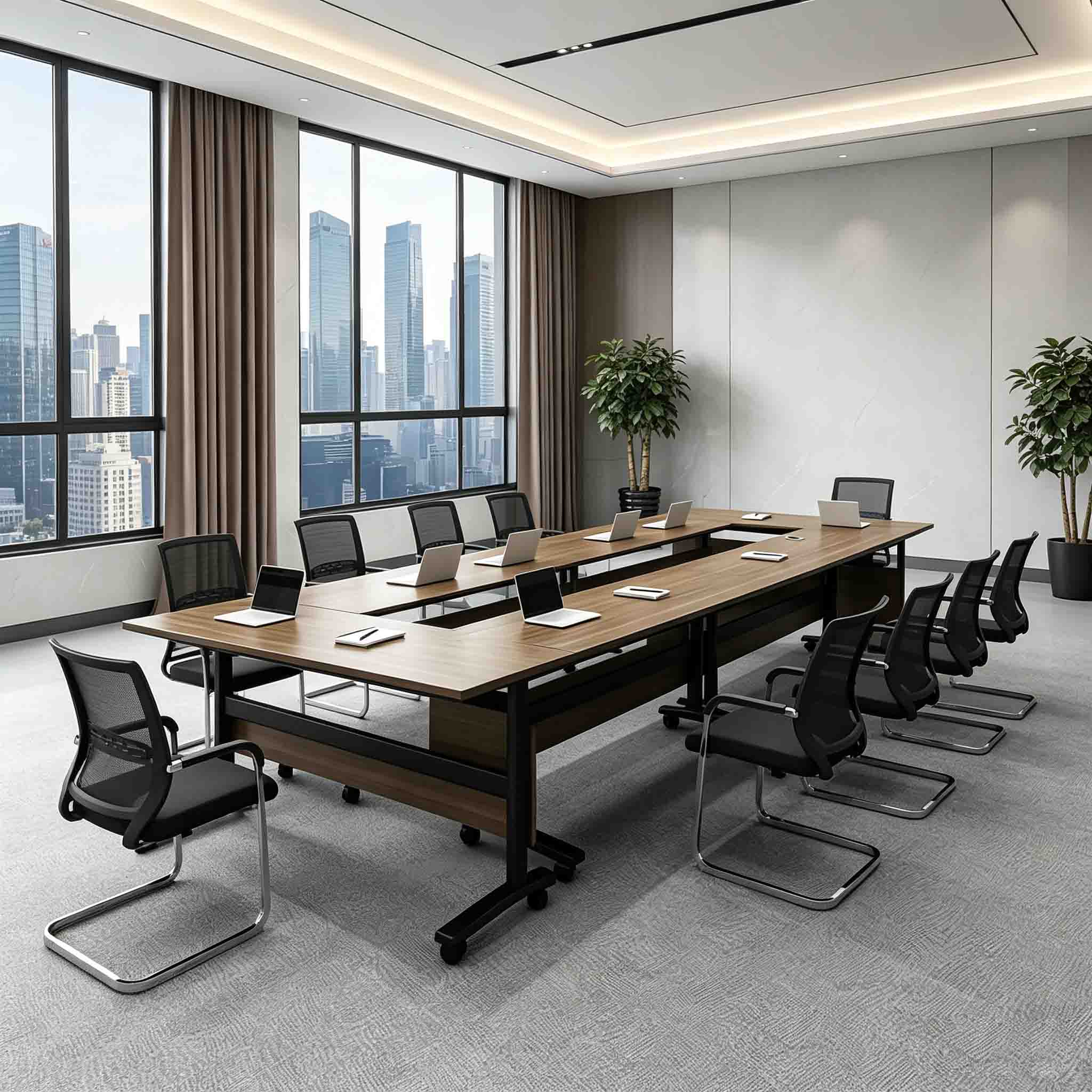 Modular Meeting Table Folding Conference Table with Wheels ANZHAP-HYZ-710-mainpictures 4