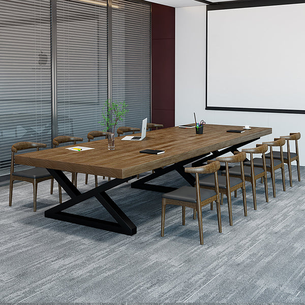 Oak Meeting Table Rectangular Wood Meeting Table ANZHAP-HYZ-7200-mainpictures1