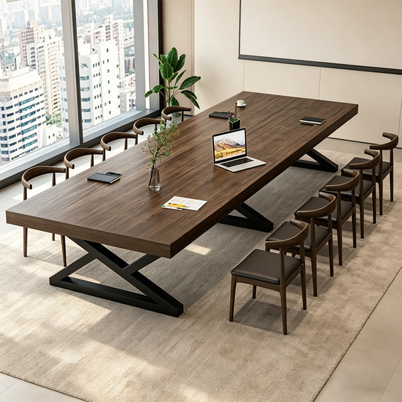 Oak Meeting Table Rectangular Wood Meeting Table ANZHAP-HYZ-7200-mainpictures 6
